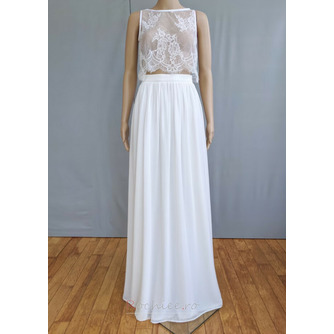 Fusta rochie de mireasa simpla Fusta nunta Boho Fusta Nunta Eleganta Fusta Sifon Femei - Pagină 3