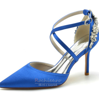 Pantofi de mireasa din satin stiletto pantofi de mireasa marime mare rochie de banchet pantofi singuri - Pagină 5