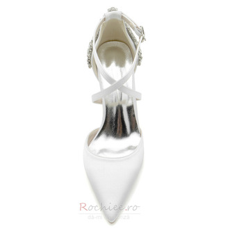 Pantofi de mireasa din satin stiletto pantofi de mireasa marime mare rochie de banchet pantofi singuri - Pagină 2