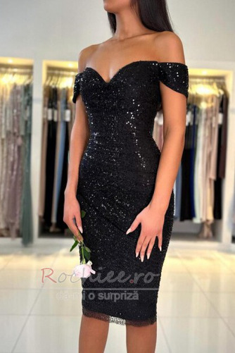 Rochie de cocktail Strâmt Paiete Talie naturală Genunchi lungime - Pagină 5