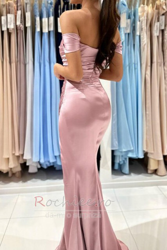 Rochie de seara Spațiul frontal Teacă Simplu Sală Cădea Satin - Pagină 2