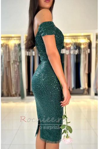 Rochie de cocktail Strâmt Paiete Talie naturală Genunchi lungime - Pagină 7