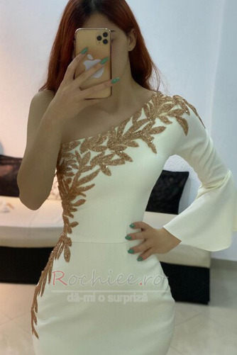 Rochie de cocktail Înstelat Subţire Asimetric mâneci Scânteie - Pagină 2